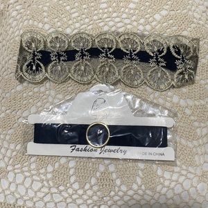 bundle of lace headband and choker necklace